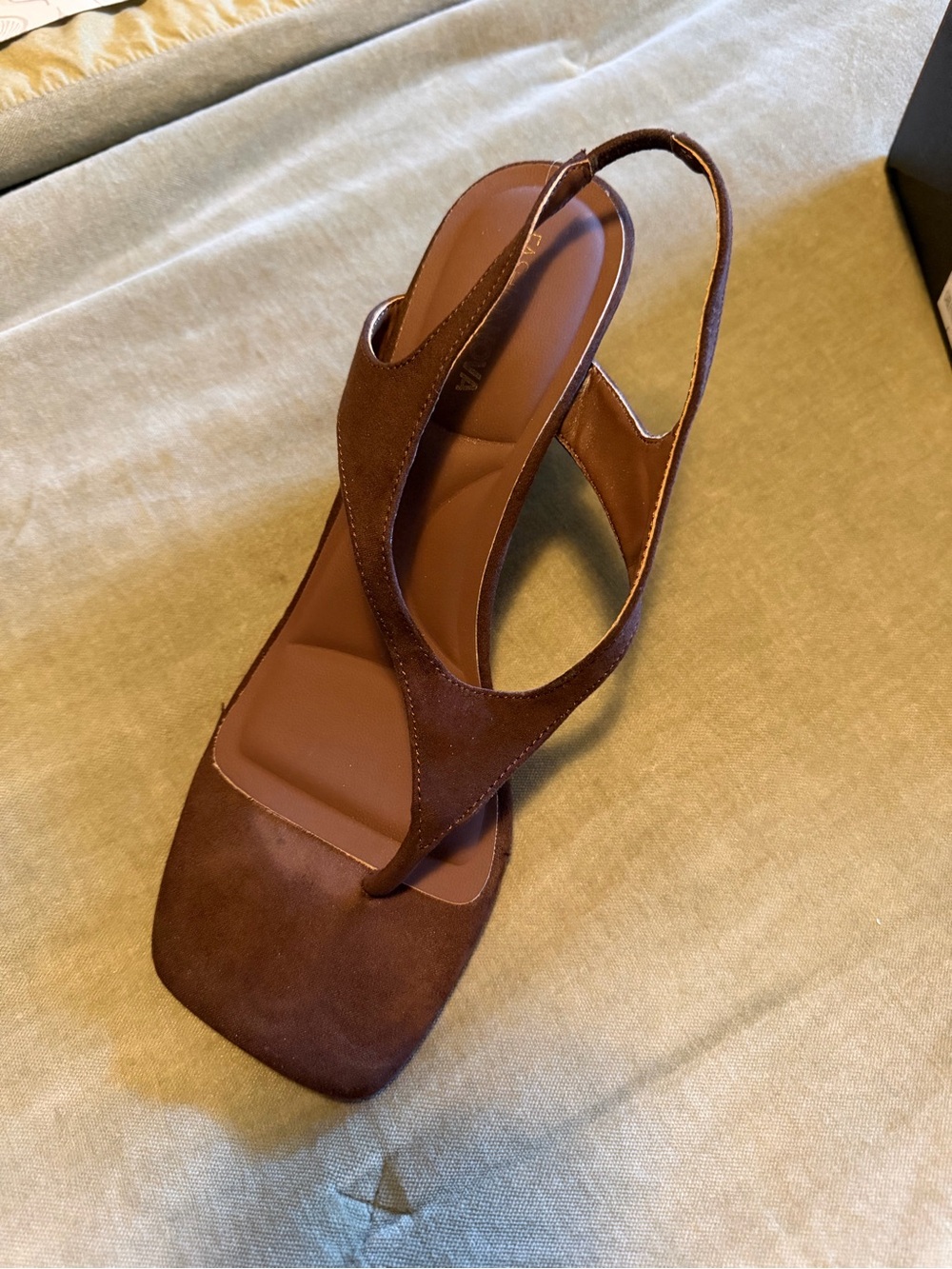 Fashion Nova Brown Suede Slingback Sandals